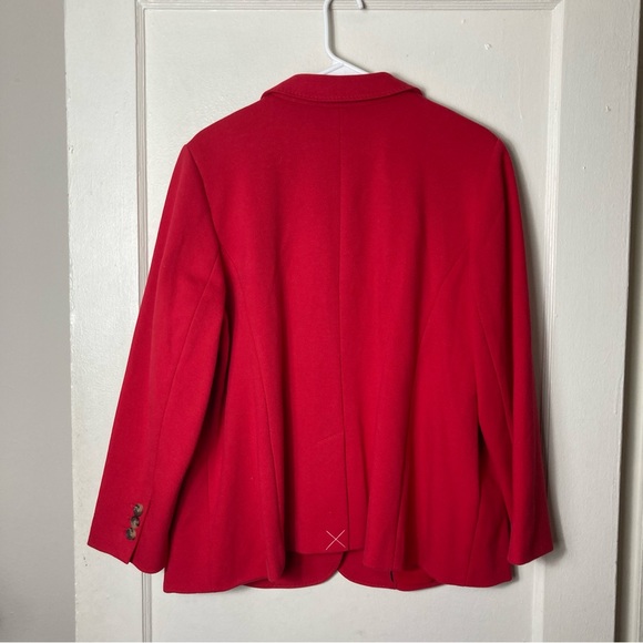 Talbots aberdeen red textured fabric blazer women's plus 20 petite NWT - Picture 8 of 8